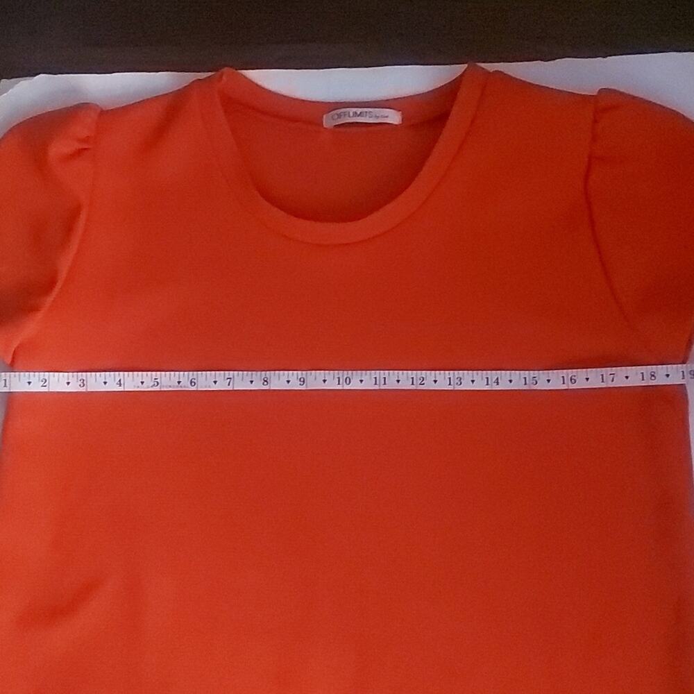 Off Limits by Tiel Orange/Cream Lace Hem Dress No Size//Care Tag Tomatogirl Twee - Picture 5 of 9